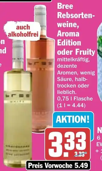 Hit Bree Rebsortenweine, Aroma Edition oder Fruity 0,75 L Angebot