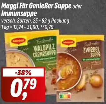 Simmel Maggi Für Genießer Suppe oder Immunsuppe 25-62 g Packung Angebot