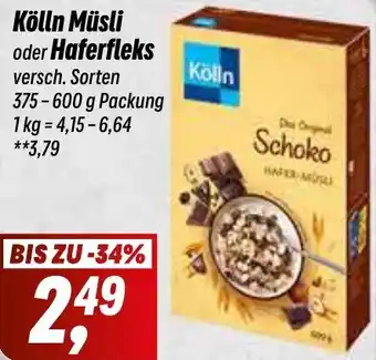 Simmel Kölln Müsli oder Haferfleks 375-600 g Packung Angebot