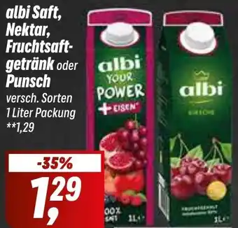 Simmel albi Saft, Nektar, Fruchtsaftgetränk oder Punsch 1 Liter Packung Angebot