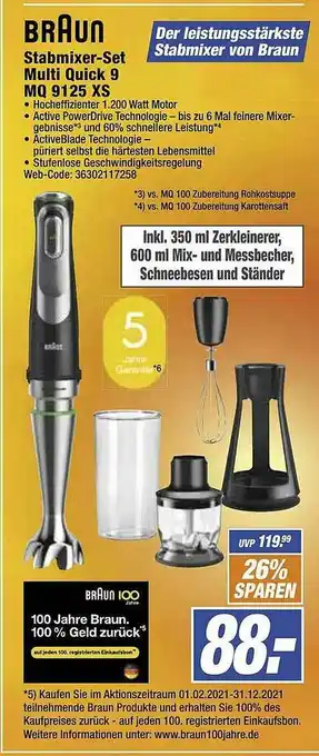 expert Octomedia Braun Stabmixer-set Multi Quick 9 Mq9125xs Angebot