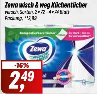 Simmel Zewa wisch & weg Küchentücher 2x72-4x74 Blatt Angebot