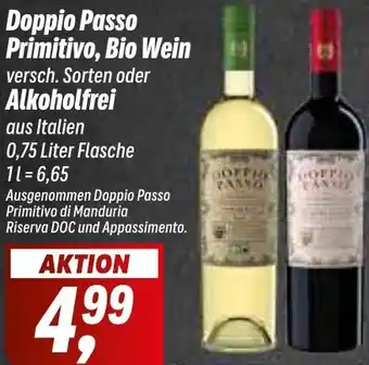 Simmel Doppio Passo Primitivo, Bio Wein oder Alkoholfrei 0,75 Liter Flasche Angebot