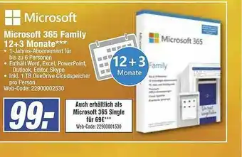 expert Octomedia Microsoft 365 Family 12+3 Monate Angebot