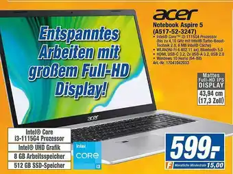 expert Techno Land Acer Notebook Aspire 5 (a517-52-3247) Angebot