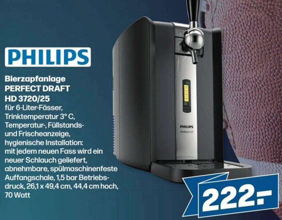 PHILIPS Bierzapfanlage PERFECT DRAFT HD 3720/25 Angebot bei Handelshof