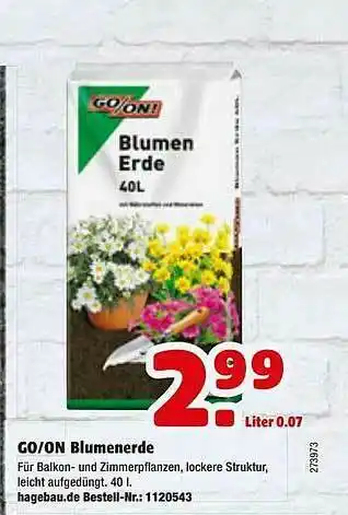 Hagebau Go On Blumenerde Angebot