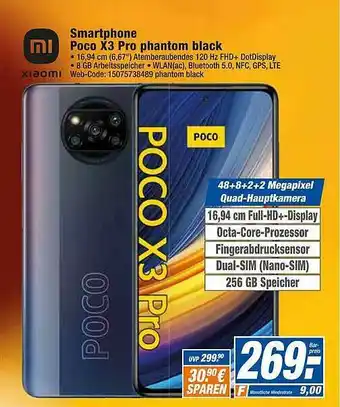 HEM Expert Xiaomi Smartphone Poco X3 Phantom Black Angebot