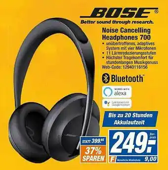 HEM Expert Bose Noise Cancelling Headphones 700 Angebot