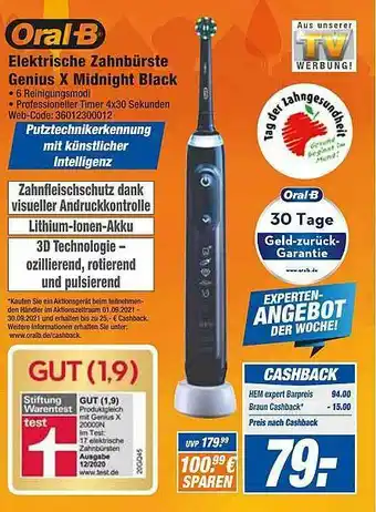 HEM Expert Oral-b Elektrische Zahnbürste Angebot