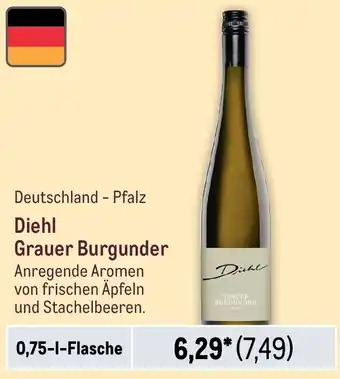 METRO Diehl Grauer Burgunder 0,75 L Flasche Angebot