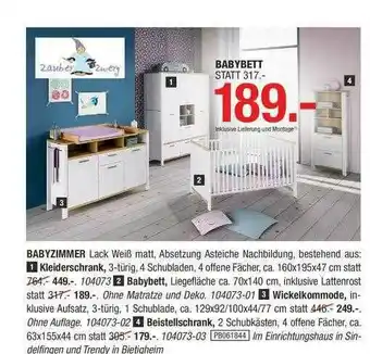 Hofmeister Babyzimmer Angebot