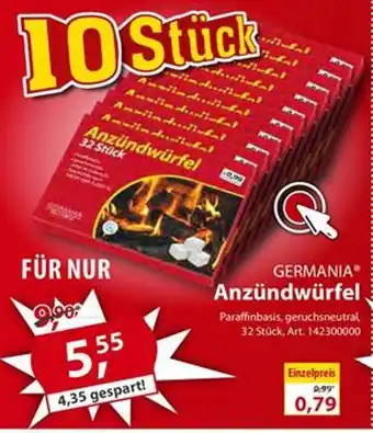 Sonderpreis Baumarkt Germania Anzündwürfel Angebot