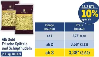 METRO Alb Gold Frische Spätzle und Schupfnudeln 1 kg Beutel Angebot