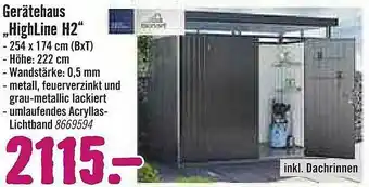 Hornbach Gerätehaus Angebot