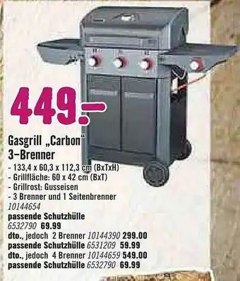 Hornbach Gasgrill „carbon” 3-brenner Angebot