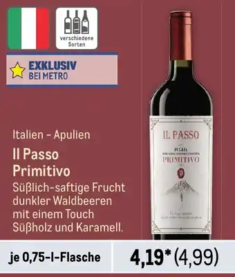 METRO Il Passo Primitivo 0,75 L Flasche Angebot