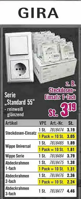 Hornbach Serie Standard 55 Angebot