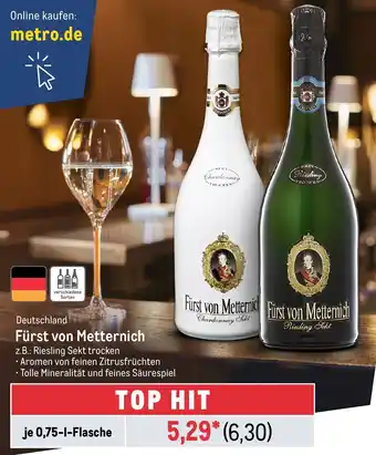 METRO Deutschland Fürst von Metternich 0,75 L Flasche Angebot