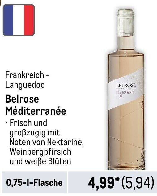 Belrose Méditerranée 0,75 L Flasche Angebot bei METRO
