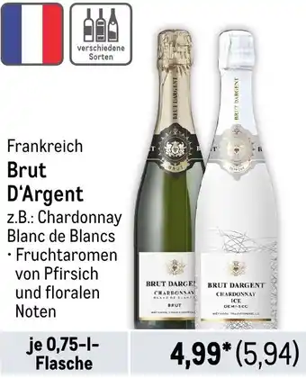 METRO Frankreich Brut D'Argent 0,75 L Flasche Angebot