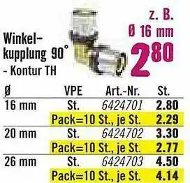 Hornbach Winkelkupplung 90° Angebot