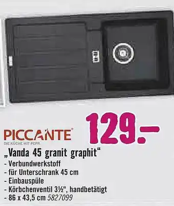 Hornbach Piccante Vanda 45 Granit Graphit Angebot