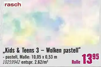 Hornbach Rasch „kids & Teens 3 - Wolken Pastell” Angebot