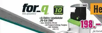 Hornbach For_q Elektro-leisehäcksler „fq-elh 2500” Angebot