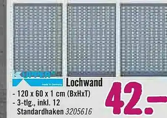 Hornbach Küpper Lochwand Angebot