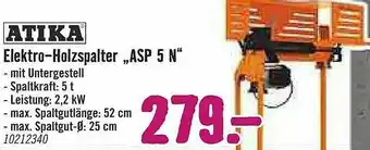 Hornbach Atika Elektro-holzspalter „asp 5 N” Angebot