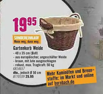 Hornbach Gartenkorb Weide Angebot