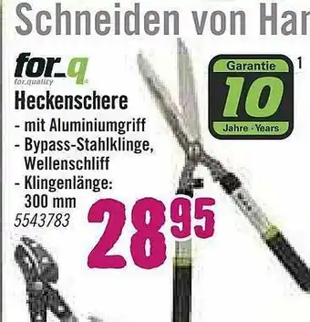 Hornbach For_q Heckenschere Angebot