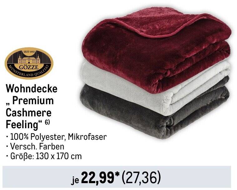 Gozze Premium Cashmere Feeling Decke 180x220