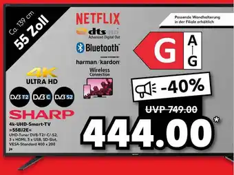 Kaufland Sharp 4k Uhd Smart-tv 5BJ2E Angebot