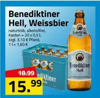 Logo Getränkemarkt Benediktiner Hell, Weissbier Angebot