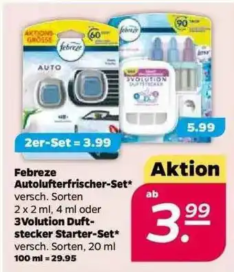 NETTO Febreze Autolufterfrischer-set Oder 3volution Duftstecker Starter-set Angebot