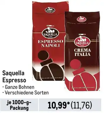 METRO Saquella Espresso 1000 g Packung Angebot