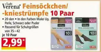 Norma Lady Verena Feinsöckchen-kniestrümpfe 10 Paar Angebot