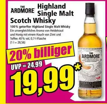 Norma The Ardmore Highland Single Malt Scotch Whisky Angebot