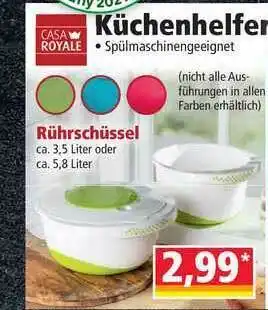 Norma Casa Royale Küchenhelfer Rührschüssel Angebot