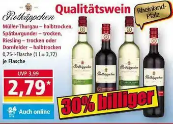 Norma Rotkäppchen Qualitätswein Angebot