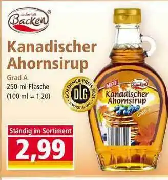 Norma Backen Kanadischer Ahornsirup Angebot