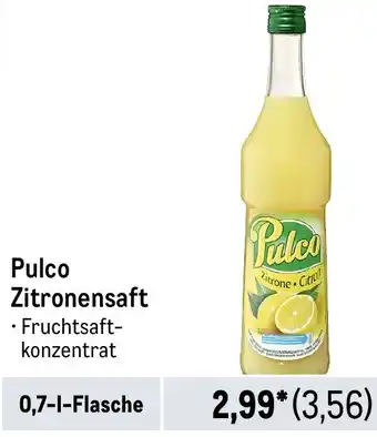 METRO Pulco Zitronensaft 0,7 L Flasche Angebot