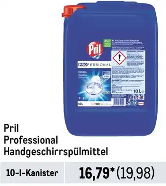 METRO Pril Professional Handgeschirrspülmittel 10-L-Kanister Angebot