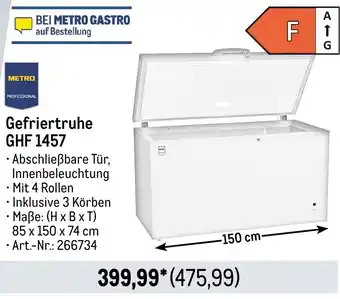 METRO METRO PROFESSIONAL Gefriertruhe GHF 1457 Angebot