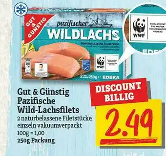 NP Discount Gut & Günstig Pazifische Wild-lachsfilets Angebot