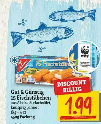 NP Discount Gut & Günstig 15 Fischstäbchen Angebot