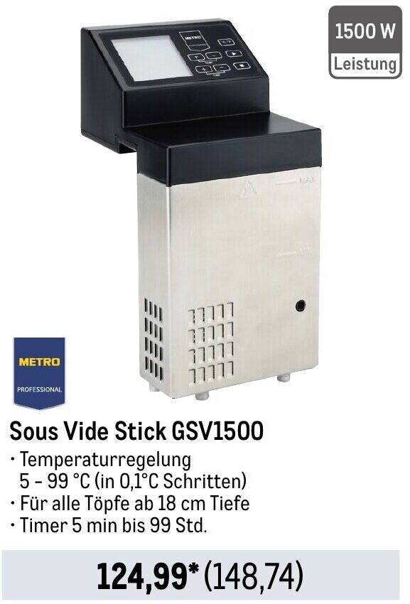 METRO PROFESSIONAL Sous Vide Stick GSV1500 Angebot bei METRO