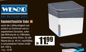 V Baumarkt WENKO Raumentfeuchter Cube 500 g Angebot